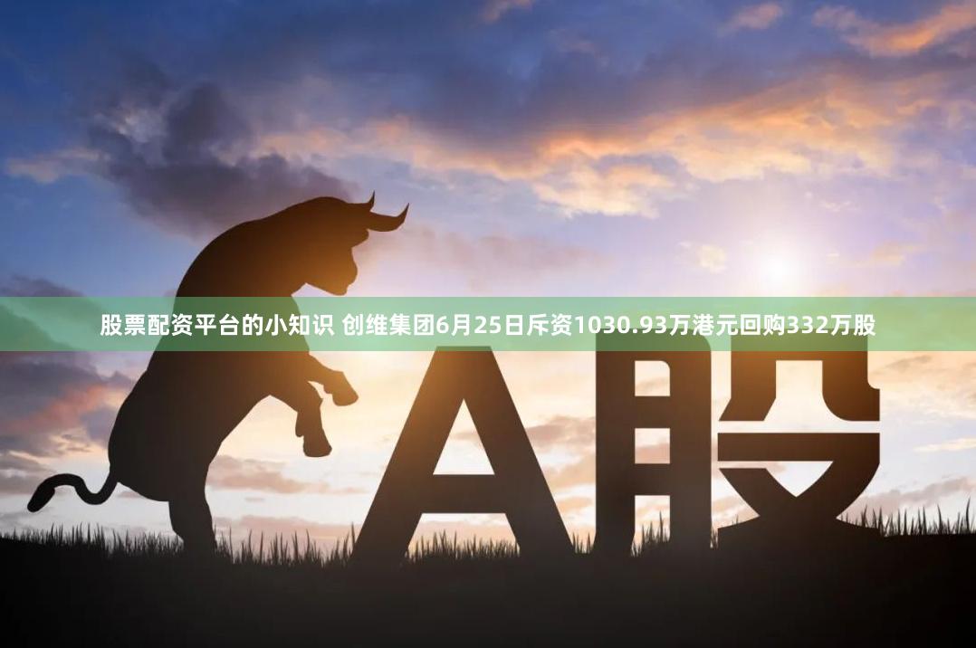 股票配资平台的小知识 创维集团6月25日斥资1030.93万港元回购332万股